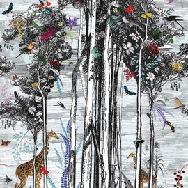 W7340-01 Animal Glade Folium Wallpaper By Osborne & Little