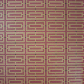 Osborne & Little Metropolis Vinyls 2 Kikko Trellis Vinyl Oxblood and Copper - W6330-06 Wallpaper (sold per linear metre)