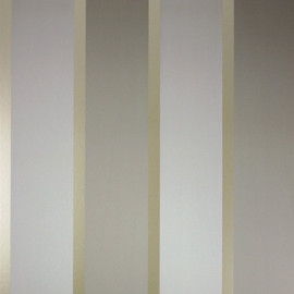 Osborne & Little Strand Fitzroy Stripe Taupe and Gilver - W6295-02 Wallpaper