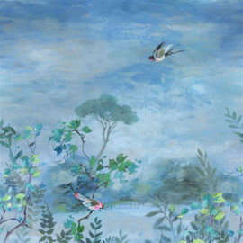 PDG1057/01 Giardino Segreto Scene 2 Mandora Wallpaper By Designers Guild