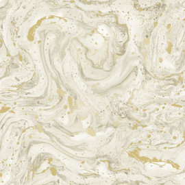 90121 Azurite Beige and Gold Wallpaper By Holden Décor