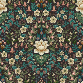 18519 Floral Damask Into The Wild Wallpaper by Galerie