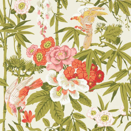 217128 ( DWAW217128 ) Bamboo & Birds Water Garden Wallpaper by Sanderson 217128 ( DWAW217128 ) Bamboo & Birds Water Garden Wallpaper by Sanderson