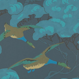 FG090/H10 Flying Ducks Modern Country Wallpaper By Mulberry Home FG090/H10 Flying Ducks Modern Country Wallpaper By Mulberry Home
