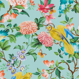 W0130/03 Mineral Golden Parrot Botanical Wonders Wedgwood Wallpaper by Clarke & Clarke