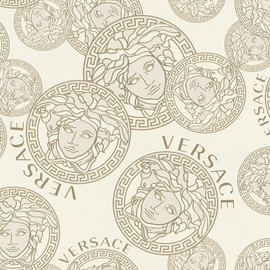 38611-4 Versace 5 Medusa Amplified Light Brown Wallpaper