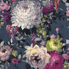 9509 Azzurra Floral Navy Wallpaper by Belgravia