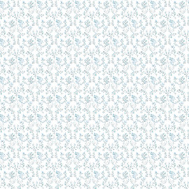 G56683 Ogee Floral Small Prints Teal, Blue and Beige Wallpaper By Galerie