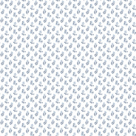 G56708 Vintage Bud Small Prints Blue and Navy Wallpaper By Galerie