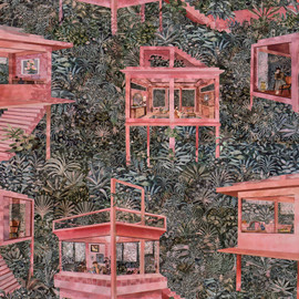 97580 Watermelon Palafitas Amazonia Décors & Panoramiques Wallpaper By Arte