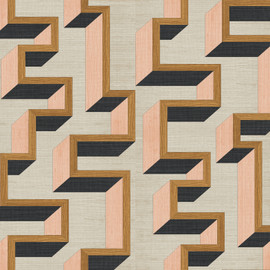 72702 Detour Marqueterie Copper Pink Wallpaper By Arte 72702 Detour Marqueterie Copper Pink Wallpaper By Arte