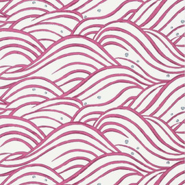 AT9877 Waves Nara Fuchsia Wallpaper by Anna French
