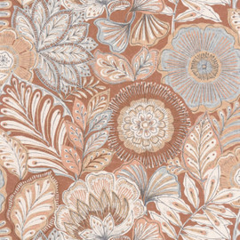 BALI88153482 Batik Bali Terracotta Wallpaper by Casadeco