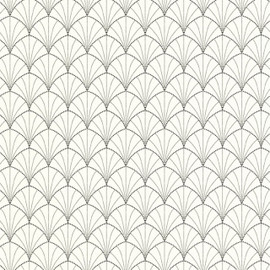 103820932 Edgar Golden Age Blanc Noir Wallpaper By Caselio