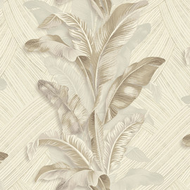 49300 Palma Stratum Cream Wallpaper By Galerie