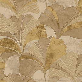 49327 Ginko Stratum Gold Wallpaper By Galerie