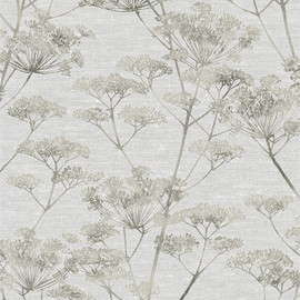 119968 Serene Seed-Head Grey Boutique Wallpaper By Graham & Brown