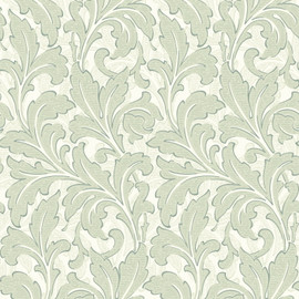 86367114 Acanthe Arts and Crafts Vert Amande Wallpaper by Casadeco 86367114 Acanthe Arts and Crafts Vert Amande Wallpaper by Casadeco