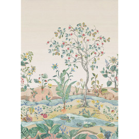W7817-04 Mythica Grasscloth Mural Rhapsody Shell Wallpaper by Osborne & Little