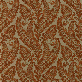 W0161/04 Regale Marianne Russet and Gilver Wallpaper by Clarke & Clarke