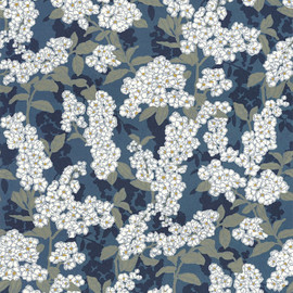 88736958 Ume Kyoto Bleu Encre Wallpaper by Casadeco 88736958 Ume Kyoto Bleu Encre Wallpaper by Casadeco