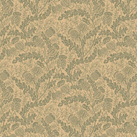 FG108/R11 Mulberry Thistle Print Club Teal Wallpaper by Mulberry Home