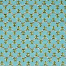 121163 Wood Frog Velvet Colour 4 Azul and Forest Fabric by Harlequin