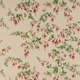 W7018/04 Fuchsia Ashdown Red/Forest Wallpaper By Colefax and Fowler W7018/04 Fuchsia Ashdown Red/Forest Wallpaper By Colefax and Fowler