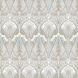 ET12424 Dragonfly Damask Arts and Crafts Wallpaper By Galerie