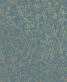 120384 Gypsophila Blue / Soft Gold Wallpaper by Clarissa Hulse 120384 Gypsophila Blue / Soft Gold Wallpaper by Clarissa Hulse