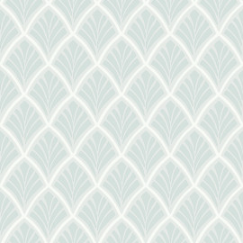 113376 Florin Duck Egg Wallpaper by Laura Ashley