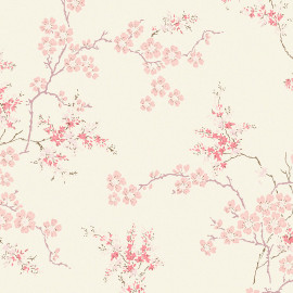 113388 Oriental Blossom Blush Wallpaper by Laura Ashley