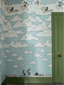 Painters Palette Mural in Blue and Teal Mural Size: Extra Large 350cm