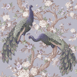 115253 Belvedere Pale Iris Wallpaper by Laura Ashley