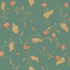 S10149 Elmire Huset I Solen Emerald Wallpaper By Sandberg