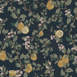 432-96 Kvitten Huset I Solen Midnight Blue Wallpaper By Sandberg