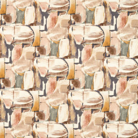 F1694/01 Figura Vivido Blush / Natural Fabric by Clarke & Clarke F1694/01 Figura Vivido Blush / Natural Fabric by Clarke & Clarke