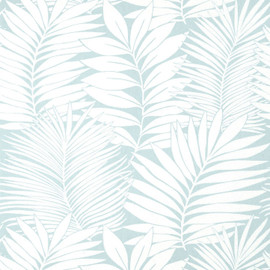 T13929 Siesta Key Palm Grove Spa Blue Wallpaper by Thibaut