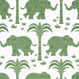 T16201 Elephant Kismet Green Wallpaper by Thibaut T16201 Elephant Kismet Green Wallpaper by Thibaut
