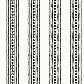 T10611 New Haven Stripe Ceylon Black Wallpaper by Thibaut