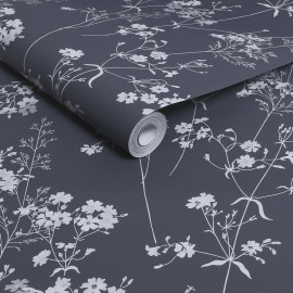 120211 Leaf Navy Wallpaper by Next 120211 Leaf Navy Wallpaper by Next