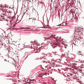 AT9831 Kyoto Nara Fuchsia Wallpaper by Thibaut