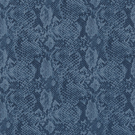T75170 Boa Faux Resource Navy Wallpaper by Thibaut