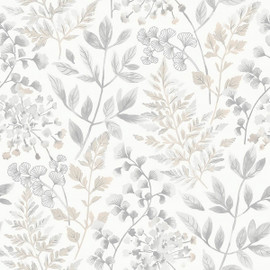 38727 Sigrid Borosan Hem Grey / White Wallpaper by Borastapeter