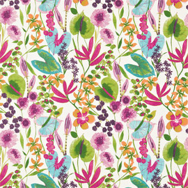 120331 Nalina Amazilia Flamingo Papaya Loganberry Harlequin Fabric 120331 Nalina Amazilia Flamingo Papaya Loganberry Harlequin Fabric