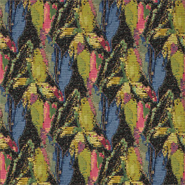 131523 Congo Amazilia Flamingo Indigo Olive Fabric by Harlequin 131523 Congo Amazilia Flamingo Indigo Olive Fabric by Harlequin