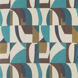 132869 Bodega Atelier Ink Marine Ochre Fabric by Harlequin 132869 Bodega Atelier Ink Marine Ochre Fabric by Harlequin