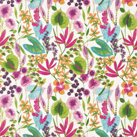 120331 Nalina Flamingo Papaya Loganberry Fabric by Harlequin 120331 Nalina Flamingo Papaya Loganberry Fabric by Harlequin