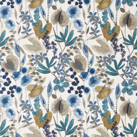 120333 Nalina Indigo Mustard Stone Fabric by Harlequin 120333 Nalina Indigo Mustard Stone Fabric by Harlequin