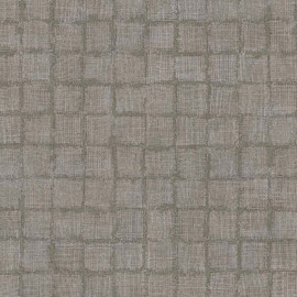 333452 Rustic Check Emerald Brown and Taupe Wallpaper by Eijffinger